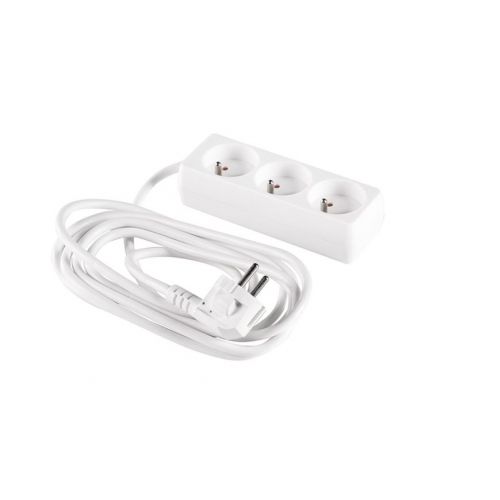 Przedłużacz listwa sieciowa zasilająca 3 gniazda 3x1mm2 biały 5mb ELCAN - 1[31].jpg